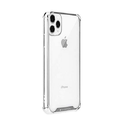 Goospery Mercury Transparent Wonder Protective Case With Metal Plating For iPhone 11 Pro - Silver - GR Phones