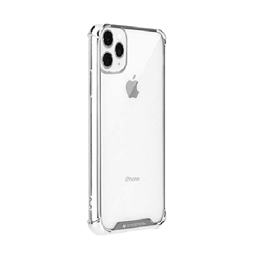 Goospery Mercury Transparent Wonder Protective Case With Metal Plating For iPhone 11 Pro - Silver - GR Phones