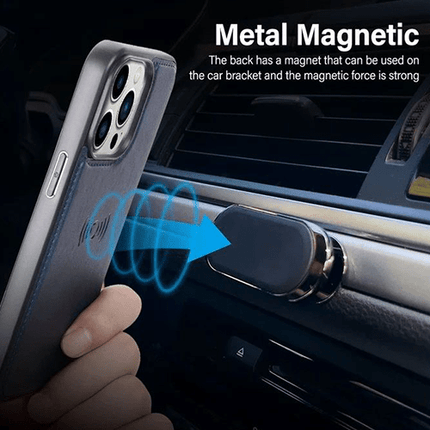 Hanman 2 in 1 Detachable Magnetic Flip Cover Case for iPhone 16 - Black - GR Phones