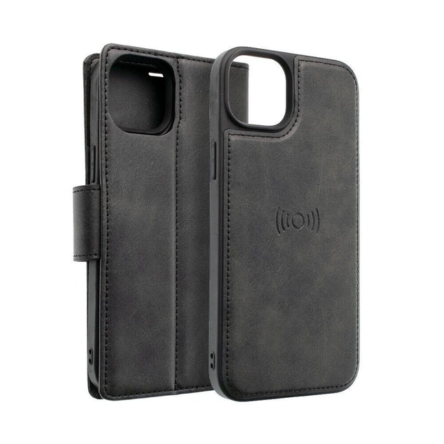 Hanman 2 in 1 Detachable Magnetic Flip Cover Case for iPhone 16 Pro Max - Black - GR Phones