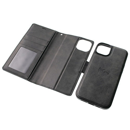 Hanman 2 in 1 Detachable Magnetic Flip Cover Case for iPhone 16 Pro Max - Black - GR Phones