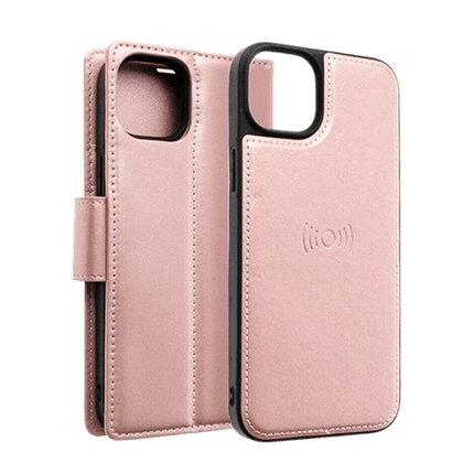 Hanman 2 in 1 Detachable Magnetic Flip Cover Case for iPhone 16 Pro Max - Rose Gold - GR Phones