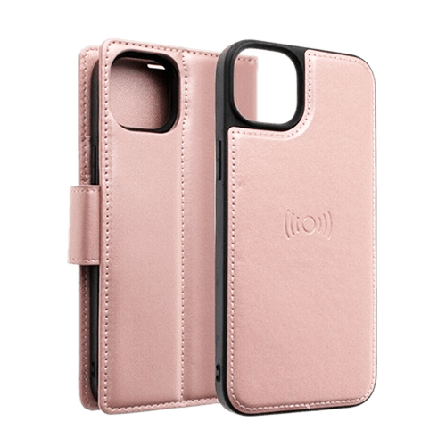 Hanman 2 in 1 Detachable Magnetic Flip Cover Case for iPhone 16 Pro - Rose Gold - GR Phones