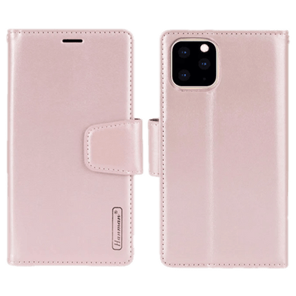 Hanman 2 in 1 Magnetic Detachable Flip wallet Case for iPhone 15 Pro Max - Rose Gold - GR Phones