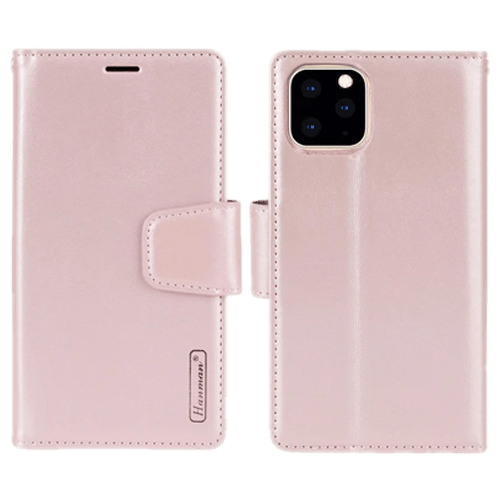 Hanman 2 in 1 Magnetic Detachable Flip wallet Case for iPhone 15 Pro Max - Rose Gold - GR Phones