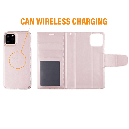 Hanman 2 in 1 Magnetic Detachable Flip wallet Case for iPhone 15 Pro - Rose Gold - GR Phones
