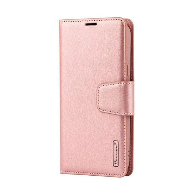 Hanman Wallet Leather Case Cover For Galaxy A05s - Rose Gold - GR Phones