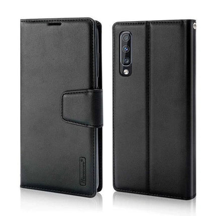 Hanman Wallet Leather Case Cover For Galaxy A26 5G - Black - GR Phones