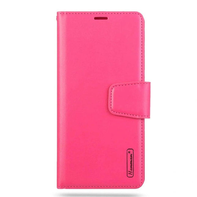 Hanman Wallet Leather Case Cover For Galaxy A35 - Hot Pink - GR Phones