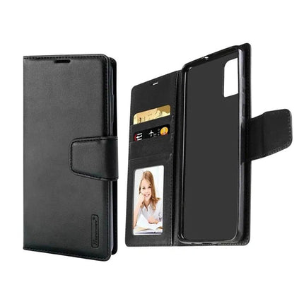 Hanman Wallet Leather Case Cover For Galaxy A54 - Black - GR Phones
