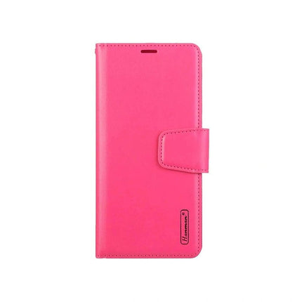 Hanman Wallet Leather Case Cover For Galaxy A55 - Hot Pink - GR Phones