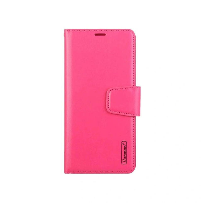 Hanman Wallet Leather Case Cover For Galaxy A55 - Hot Pink - GR Phones