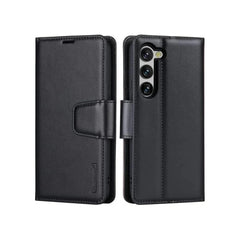Hanman Wallet Leather Case Cover For Galaxy S23 FE - Black - GR Phones