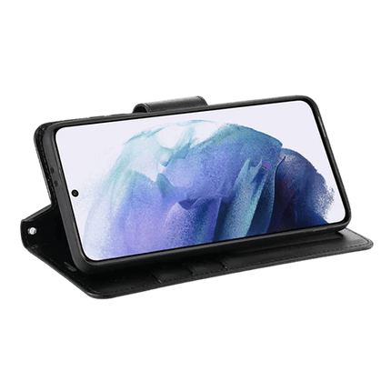 Hanman Wallet Leather Case Cover For Galaxy S23 FE - Black - GR Phones