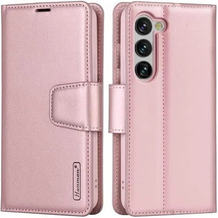 Hanman Wallet Leather Case Cover For Galaxy S23 FE - Rose Gold - GR Phones