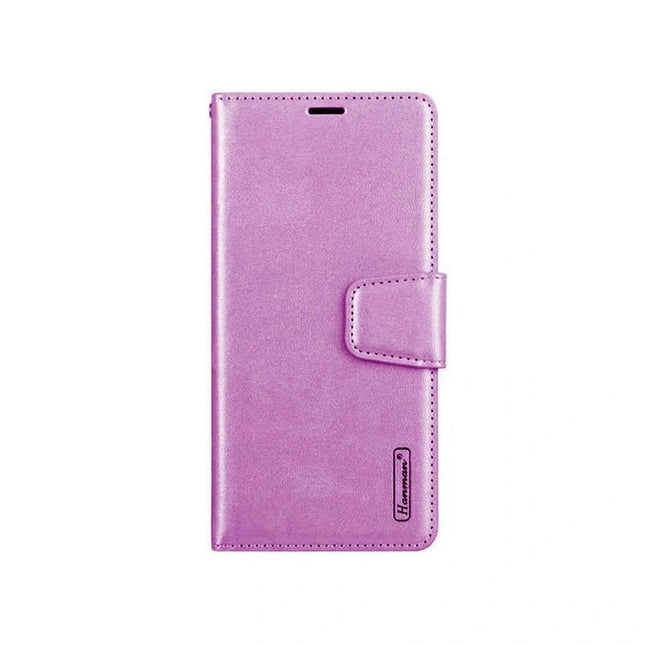 Hanman Wallet Leather Case Cover For Galaxy S24 FE - Purple - GR Phones