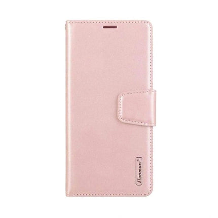 Hanman Wallet Leather Case Cover For Galaxy S25 Edge - Rose Gold - GR Phones