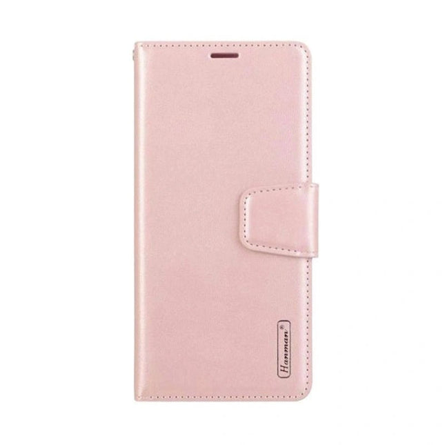 Hanman Wallet Leather Case Cover For Galaxy S25 Edge - Rose Gold - GR Phones