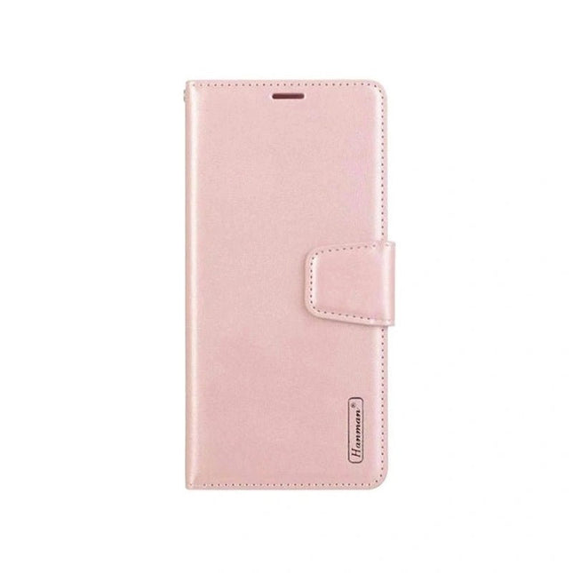 Hanman Wallet Leather Case Cover For Galaxy S25 Edge - Rose Gold - GR Phones