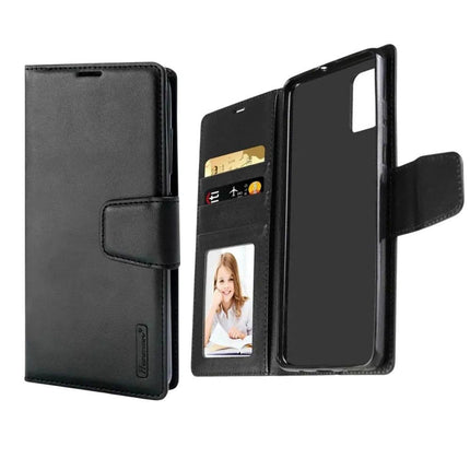 Hanman Wallet Leather Case Cover For Google Pixel 7A - Black - GR Phones