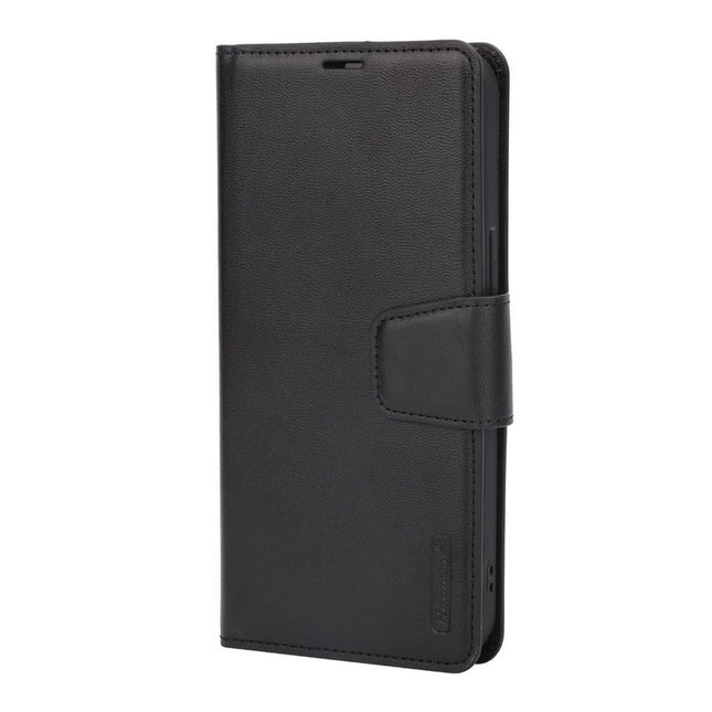 Hanman Wallet Leather Case Cover for iPhone 16 Pro - Black - GR Phones