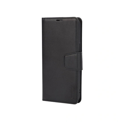 Hanman Wallet Leather Case Cover for iPhone 16 Pro Max - Black - GR Phones