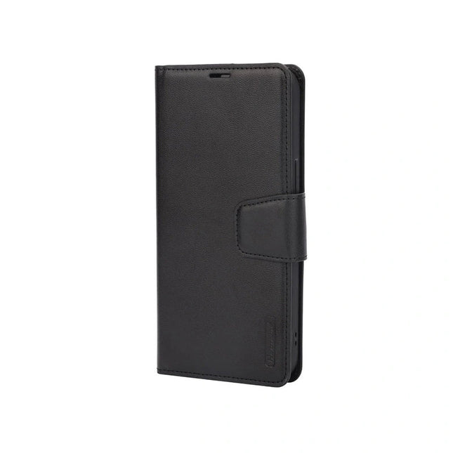 Hanman Wallet Leather Case Cover for iPhone 16 Pro Max - Black - GR Phones