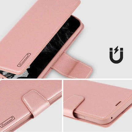 Hanman Wallet Leather Case Cover for Pixel 9 Pro XL - Rose Gold - GR Phones