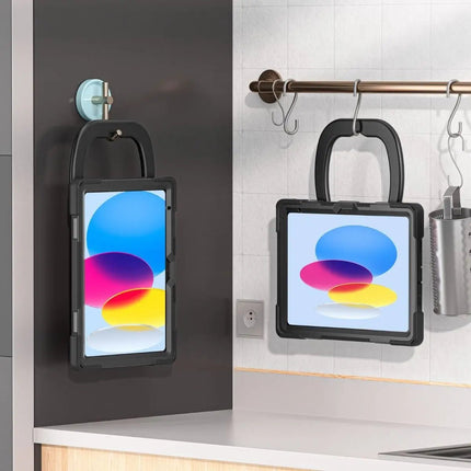 Heavy Duty Defender Case Cover with Rotative Handle for iPad 10th/ 11th Gen - Black - GR Phones