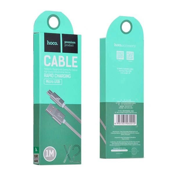 Hoco Cable Rapid Charging Cable Micro USB 1m X2 - GR Phones