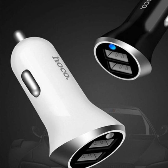 Hoco Car Charger 2.4A Fast Charging Dual USB Z6 - GR Phones