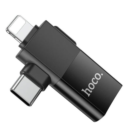 Hoco UA17 Lightning Male + USB - C Male to USB Female Adapter - GR Phones