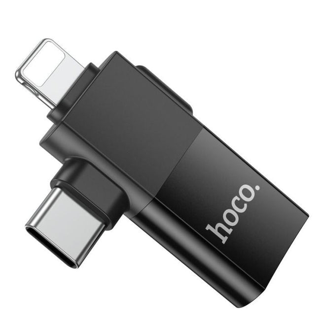 Hoco UA17 Lightning Male + USB - C Male to USB Female Adapter - GR Phones