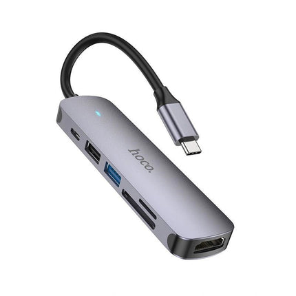 Hoco USB - C 6 - in - 1 Multi - Function Converter HB28 - GR Phones