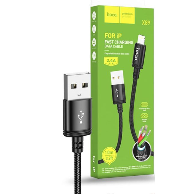 Hoco X89 Lightning Braided Super Tough Cable - GR Phones