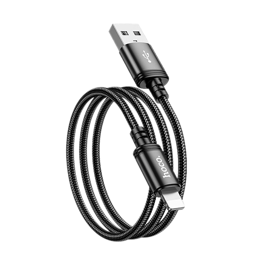 Hoco X89 Lightning Braided Super Tough Cable - Black - GR Phones