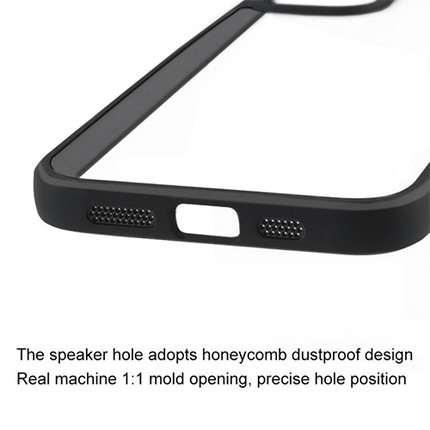 Hybrid Transparent Case with Metal Camera frame for iPhone 16 Plus - White - GR Phones