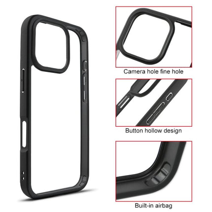Hybrid Transparent Case with Metal Camera frame for iPhone 16 Plus - White - GR Phones