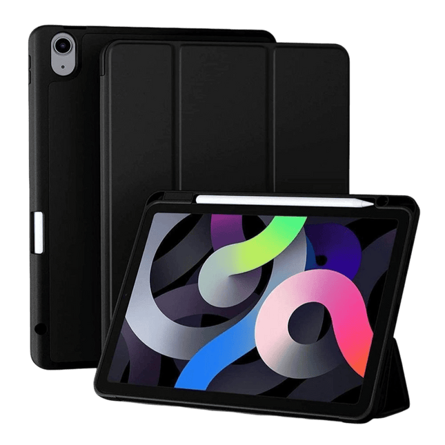 iPad Pro 11 2018/2020/2021/Air 4/ Air 5 Smart Fold Case Cover with Pencil Holder - Black - GR Phones