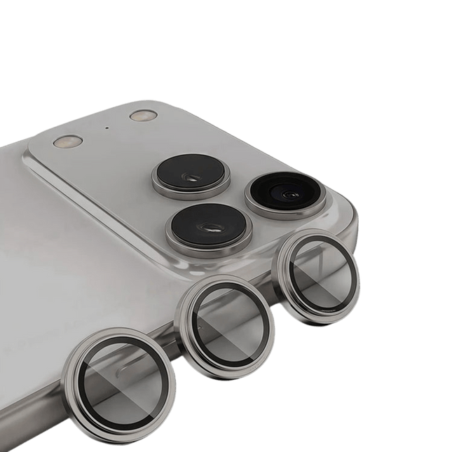 iPhone 17 Pro/ 17 Pro Max Aluminum Alloy Camera Lens Cover Protector - Grey - GR Phones