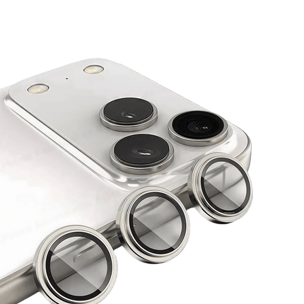 iPhone 17 Pro/ 17 Pro Max Aluminum Alloy Camera Lens Cover Protector - Silver - GR Phones