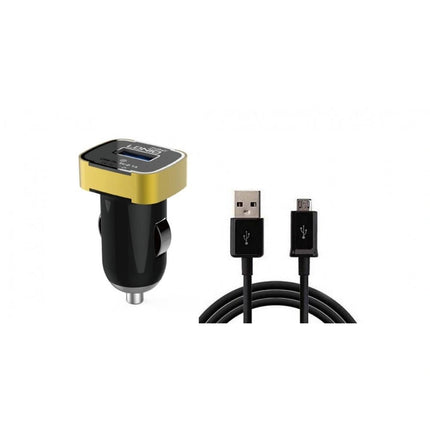 LDNIO 2.1A 10.5W Car Charger with Lightning Cable DL - DC211 - Black - GR Phones