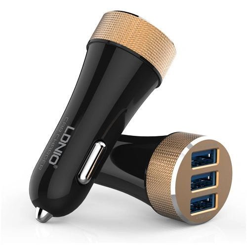 LDNIO 3 in 1 USB Car Charger 5.1A DL - C50 (No Cable) - GR Phones