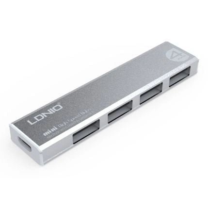 LDNIO 4 - Port High Speed USB 2.0 Mini Hub - Silver - GR Phones