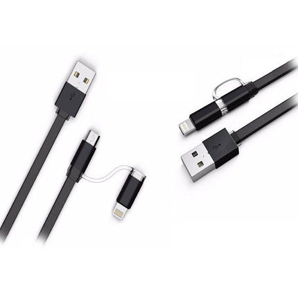 LDNIO Data Cable USB 2 in 1 Lightning/ Micro Cable - GR Phones