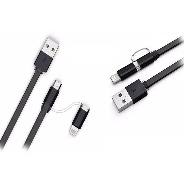 LDNIO Data Cable USB 2 in 1 Lightning/ Micro Cable - GR Phones
