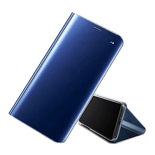 Luxury Mirror Flip Stand Clear Case Cover for iPhone X / XS - Blue - GR Phones