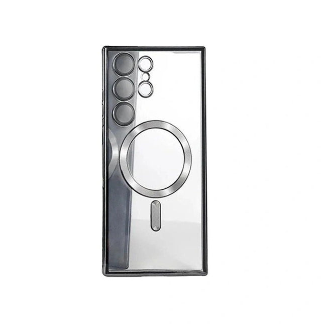 Luxury Plating Clear Magsafe Case Cover For Galaxy S24 Ultra - Silver - GR Phones