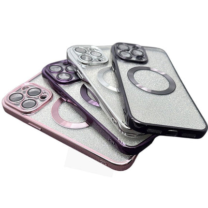 Luxury Plating Clear Magsafe Case Cover For iPhone 14 - Deep Purple - GR Phones