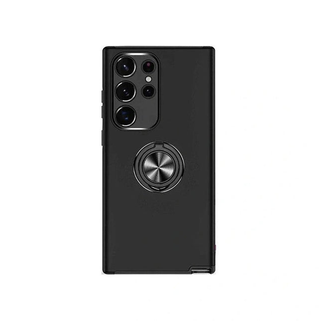 Magnetic Ring Stand Hybrid Case Cover For Galaxy A17 5G - Black - GR Phones